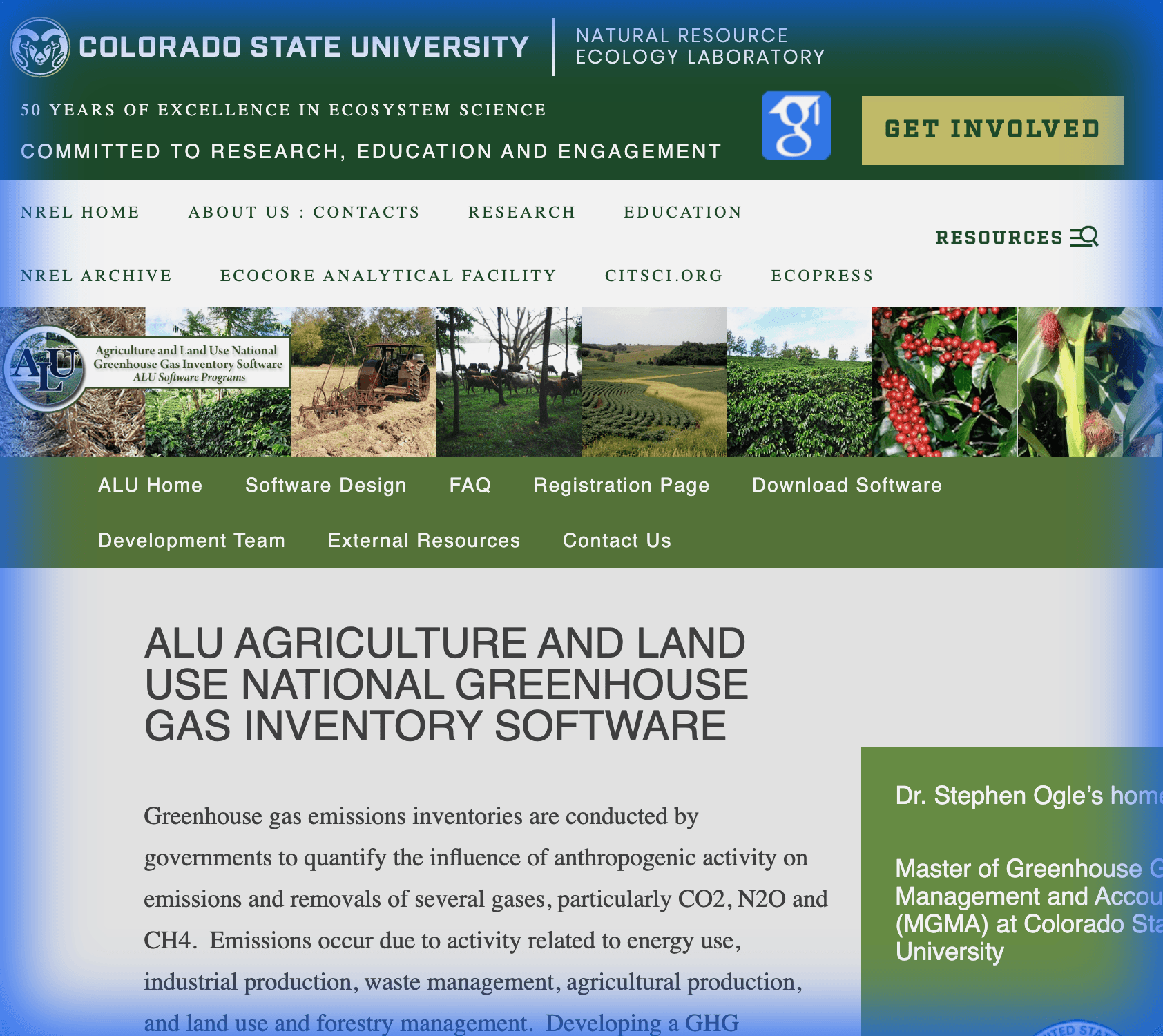 Agriculture and Land Use (ALU) Tool
