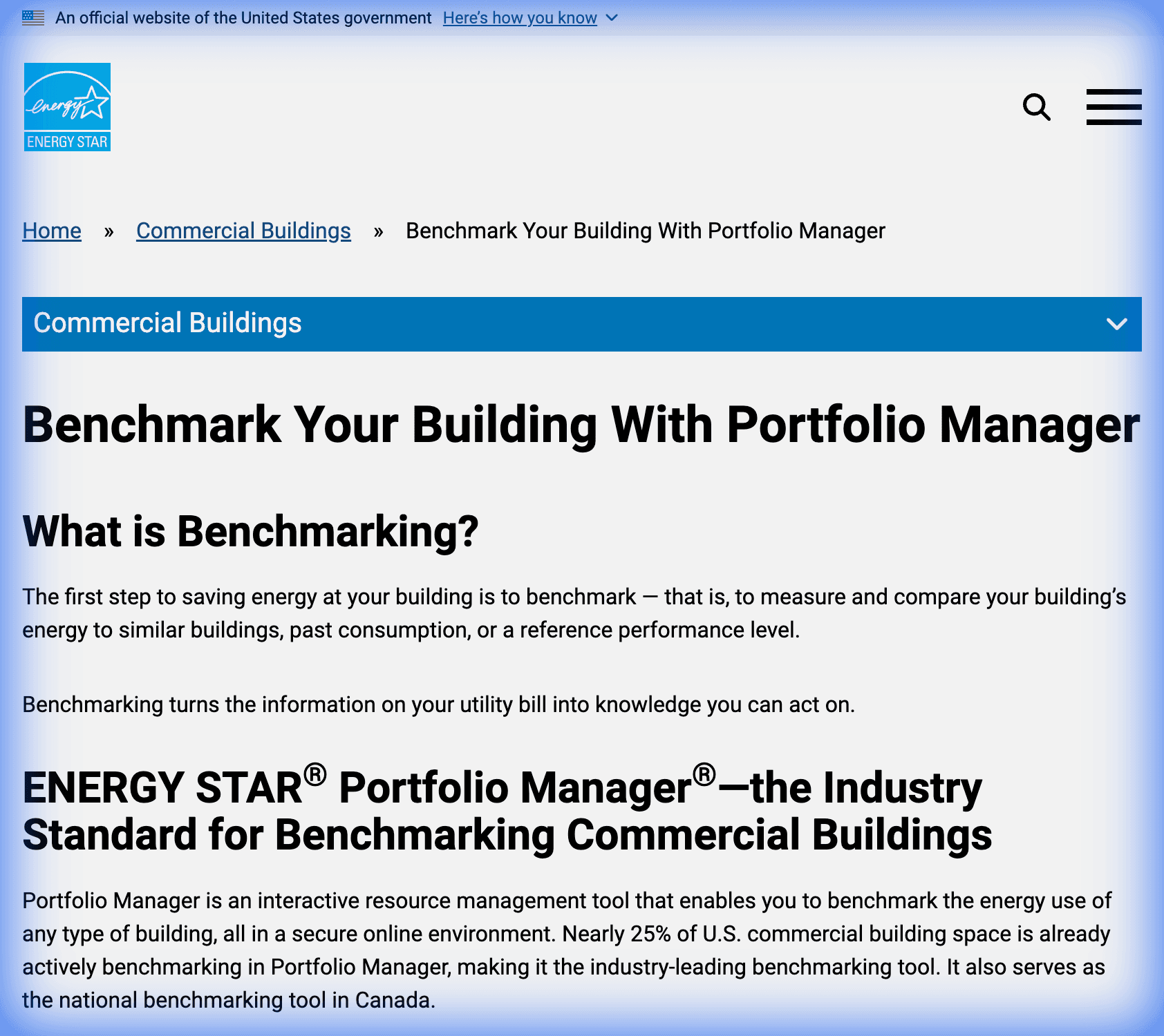 EPA ENERGY STAR Portfolio Manager