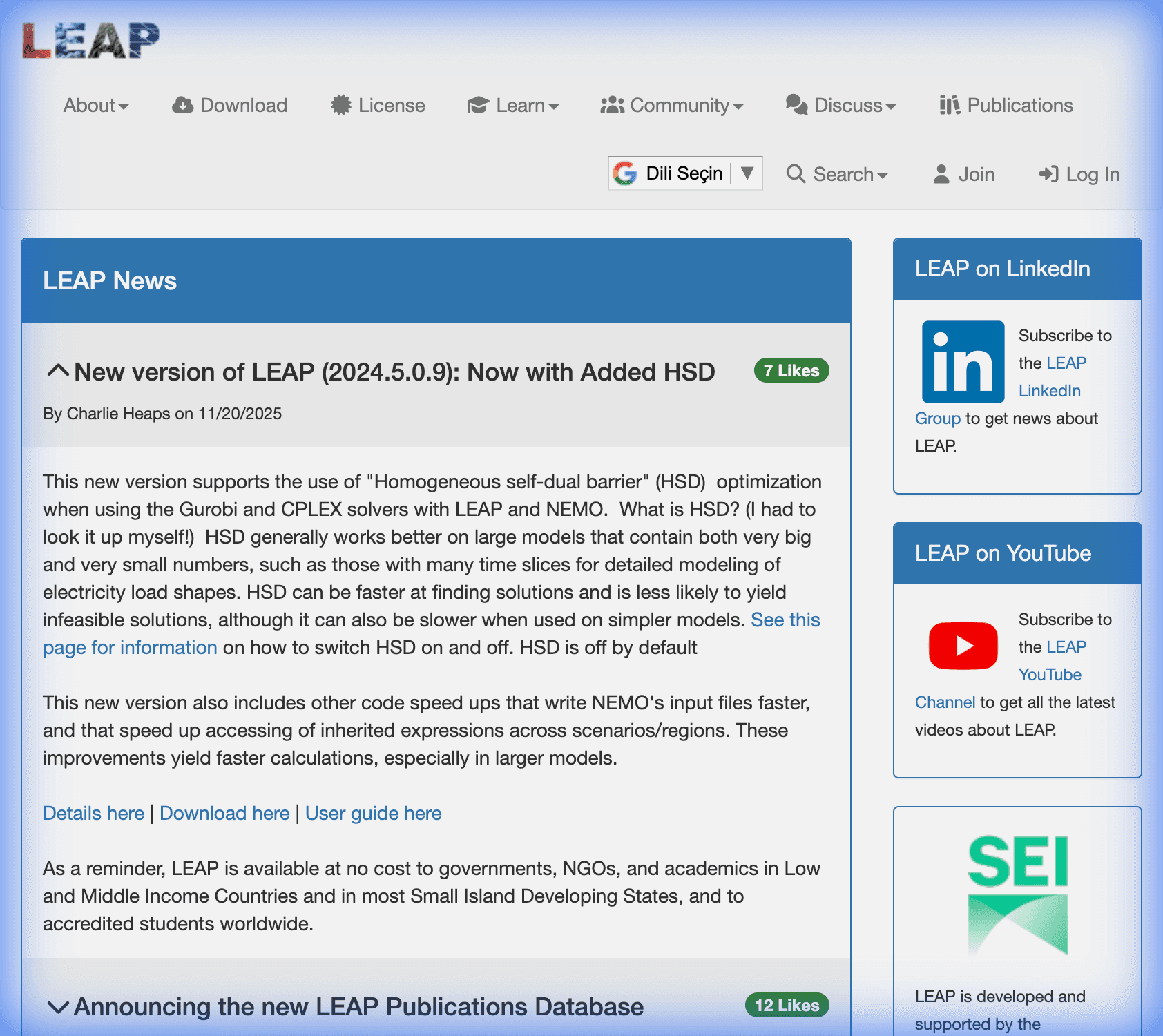 LEAP (Low Emissions Analysis Platform)