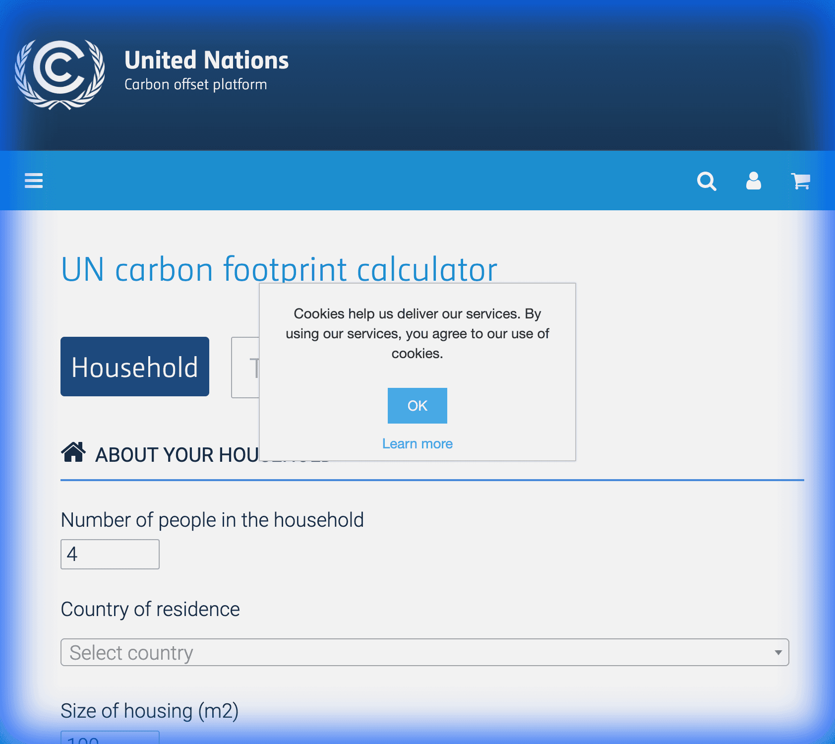 UN Carbon Footprint Calculator